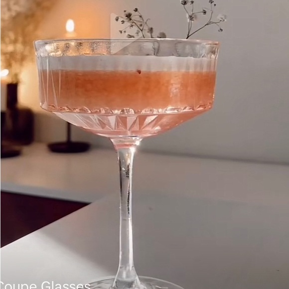 Cocktail Champagne Coupe IKEA SÄLLSKAPLIG Glasses Patterned 4 Pack NWT - Picture 2 of 7